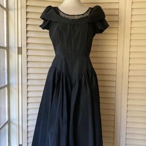 1940's Harold Hoff California Taffeta Dress